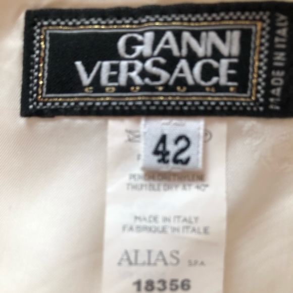 Versace white metallic skirt +leather belt size 42 - Picture 7 of 8